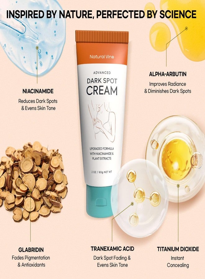 Natural Vine Dark Spot Corrector: Dark Spot Remover for Face and Body - Age Spot Brown Spot Sun Spot Remover Faded Spot Melasma Freckles Correcting - With Niacinamide for Women and Men 60g 2Pcs - Image 3